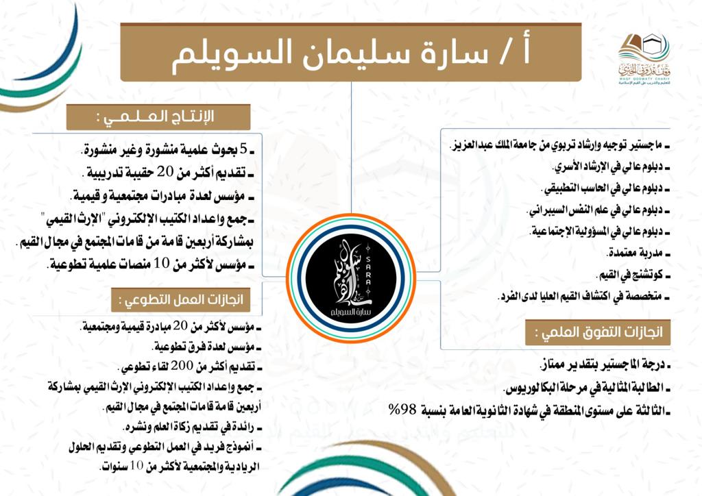 الأستاذه سارة سليمان السويلم02